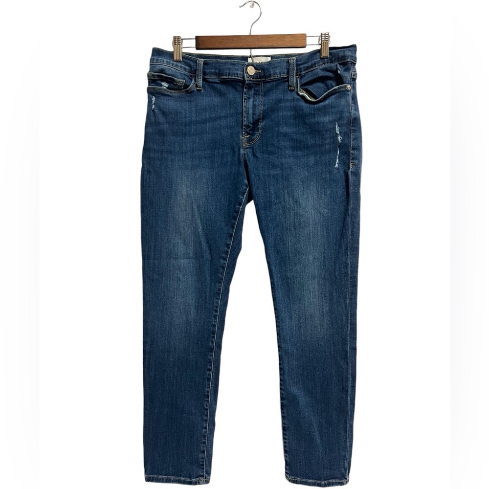 Frame Denim Skinny Jeans Dark Blue Stretch Fit